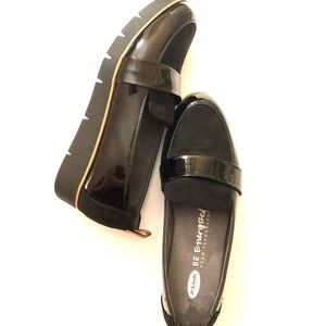Shoes,  Black-patent & velour classic elegance size 61/2